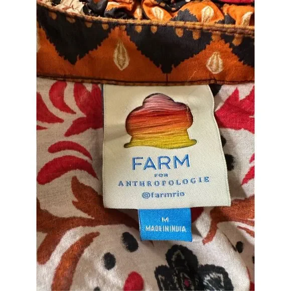 Farm Rio x Anthropologie Long-Sleeve V-Neck Printed Blouse - Picture 8 of 8